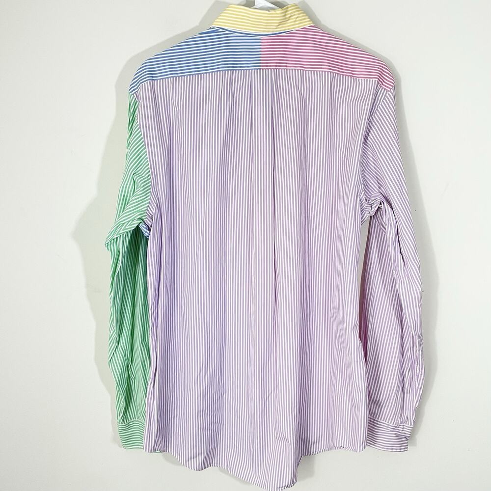 Polo Ralph Lauren Custom Fit Button Down Dress Shirt Size 16.5 Large Multicolor - Picture 4 of 5